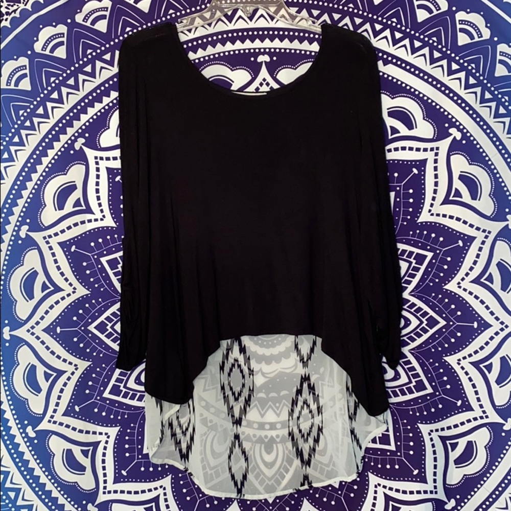 Black & white with Aztec design